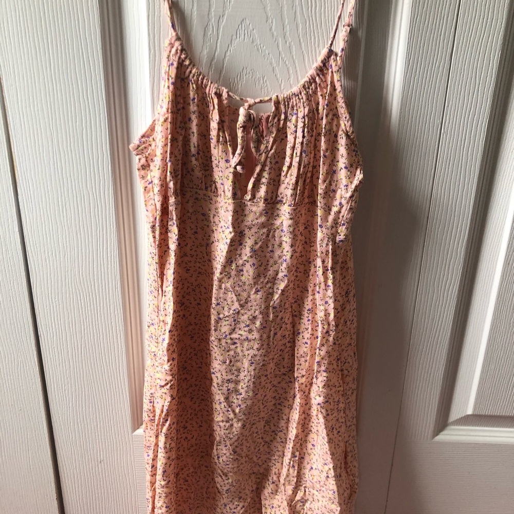 Floral Pink Spaghetti Strap Dress